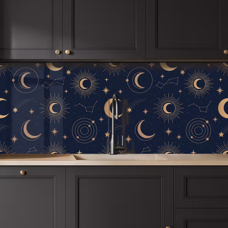Keuken achterwand - Maan - Sterren - Goud — 6