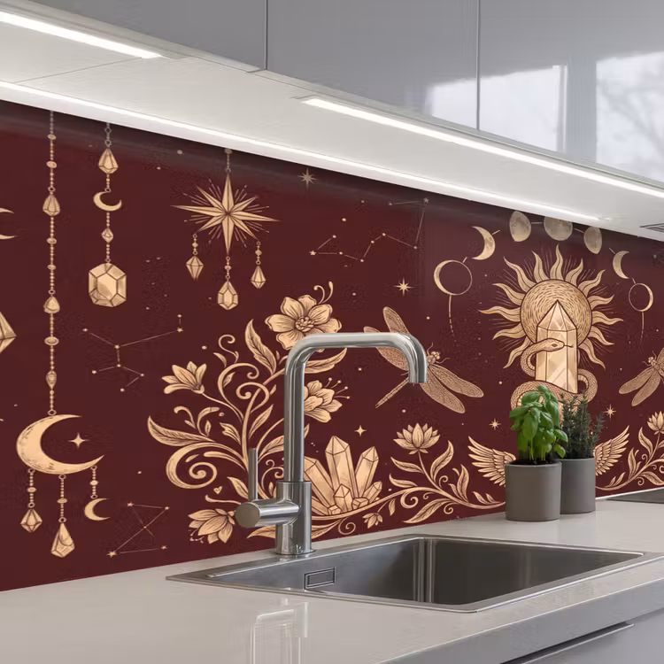 Keuken achterwand - Mystiek - Hemel - Goud — 2