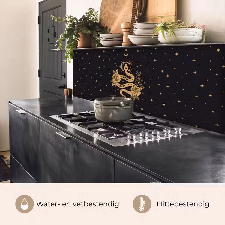 Keuken achterwand - Slang - Bloemen - Mystiek — 5