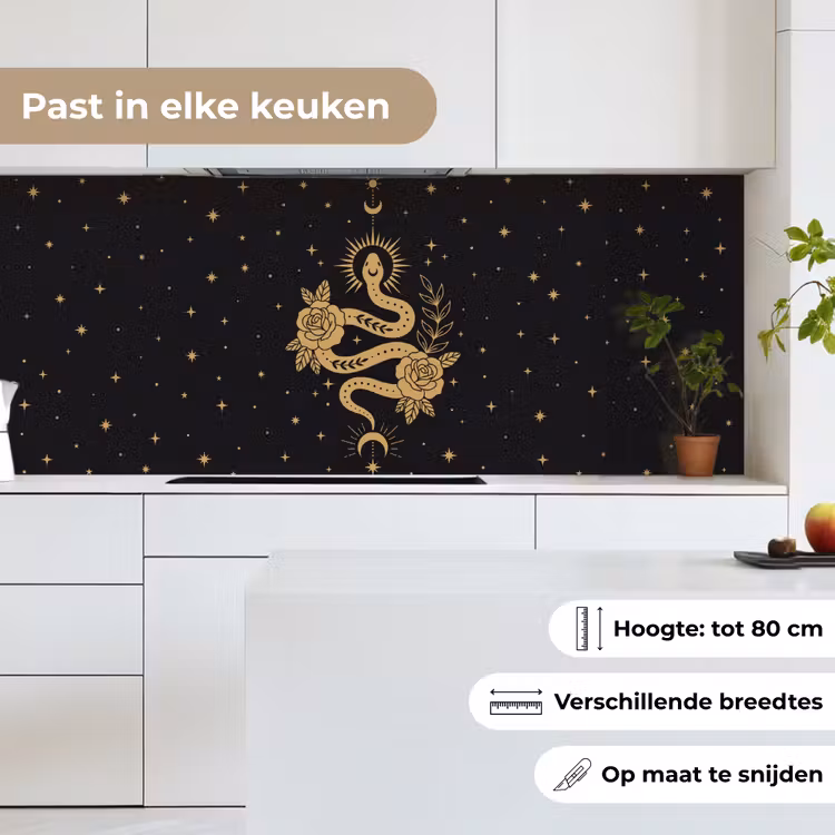Keuken achterwand - Slang - Bloemen - Mystiek — 7