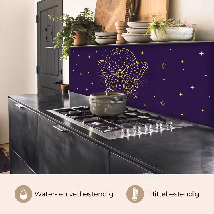 Keuken achterwand - Vlinder - Maan - Mystiek — 5