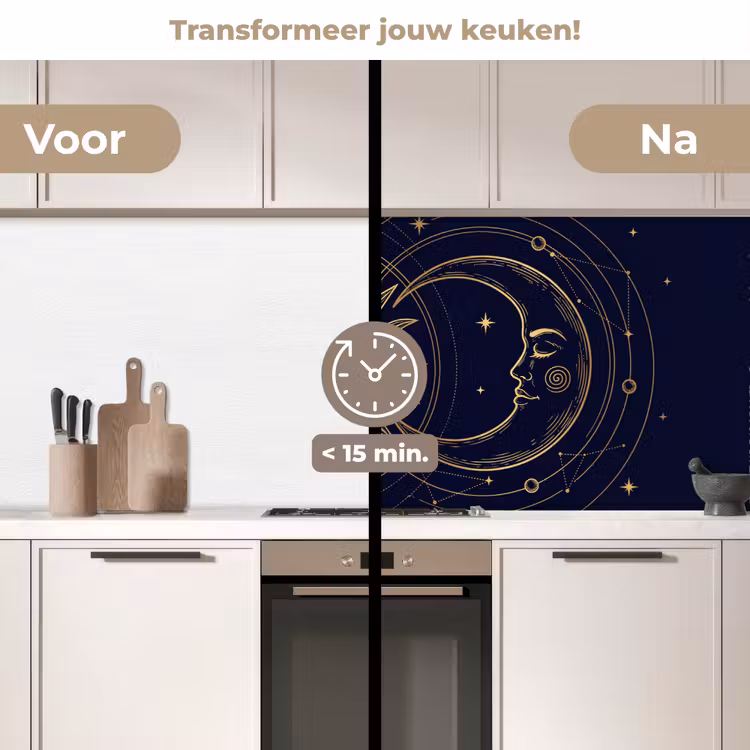 Keuken achterwand - Zon - Maan - Astrologie — 3