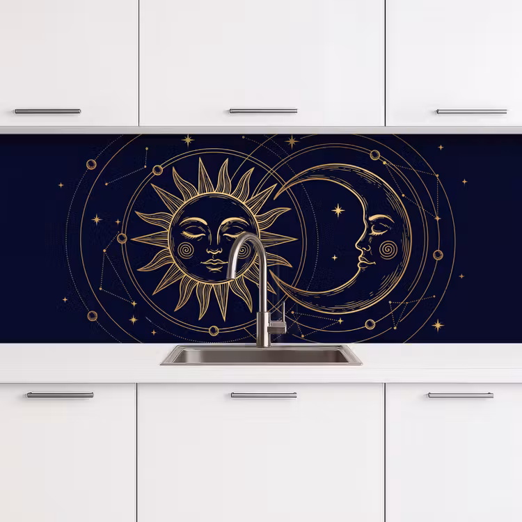 Keuken achterwand - Zon - Maan - Astrologie — 4