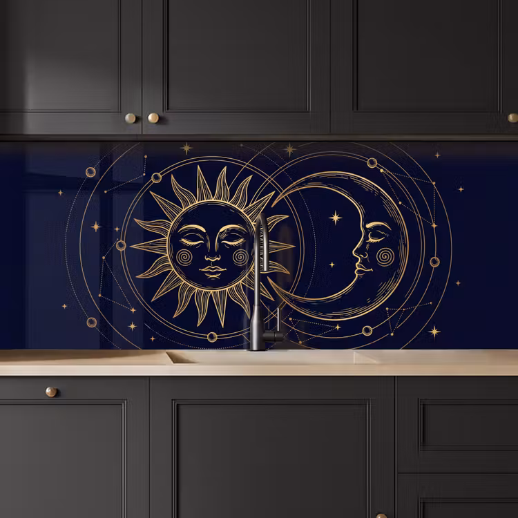 Keuken achterwand - Zon - Maan - Astrologie — 6