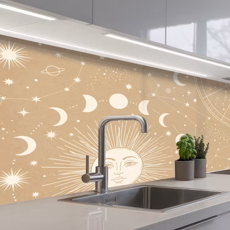 Keuken achterwand - Zon - Maan - Sterren — 2