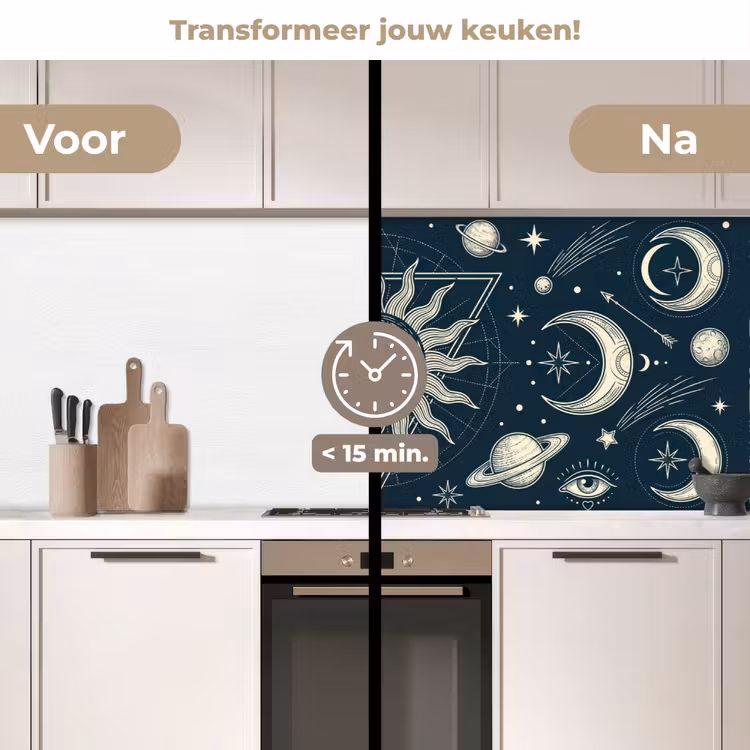 Keuken achterwand - Zon Maan Sterren — 3