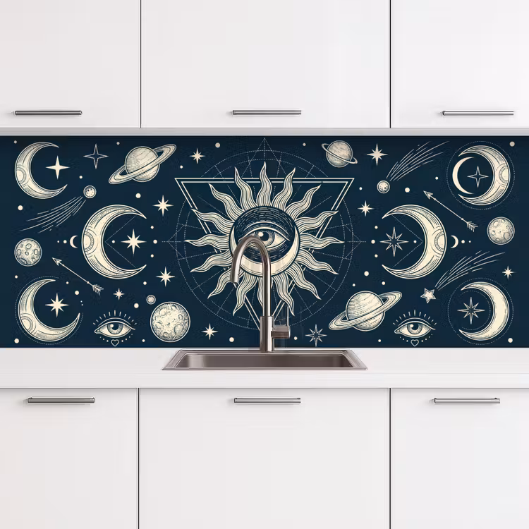 Keuken achterwand - Zon Maan Sterren — 4