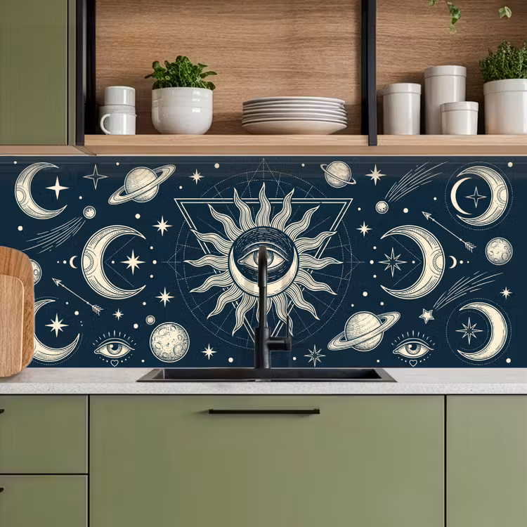 Keuken achterwand - Zon Maan Sterren — 8