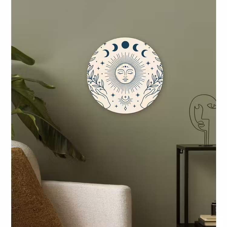 Muurcirkel - Zon Maan Illustratie — 3