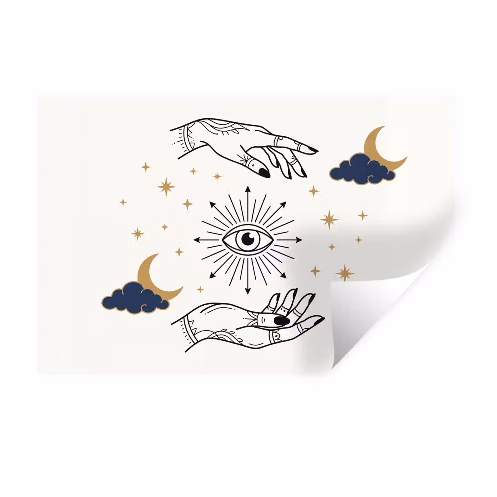 Muursticker - Handen - Mystiek - Symbolen — 1