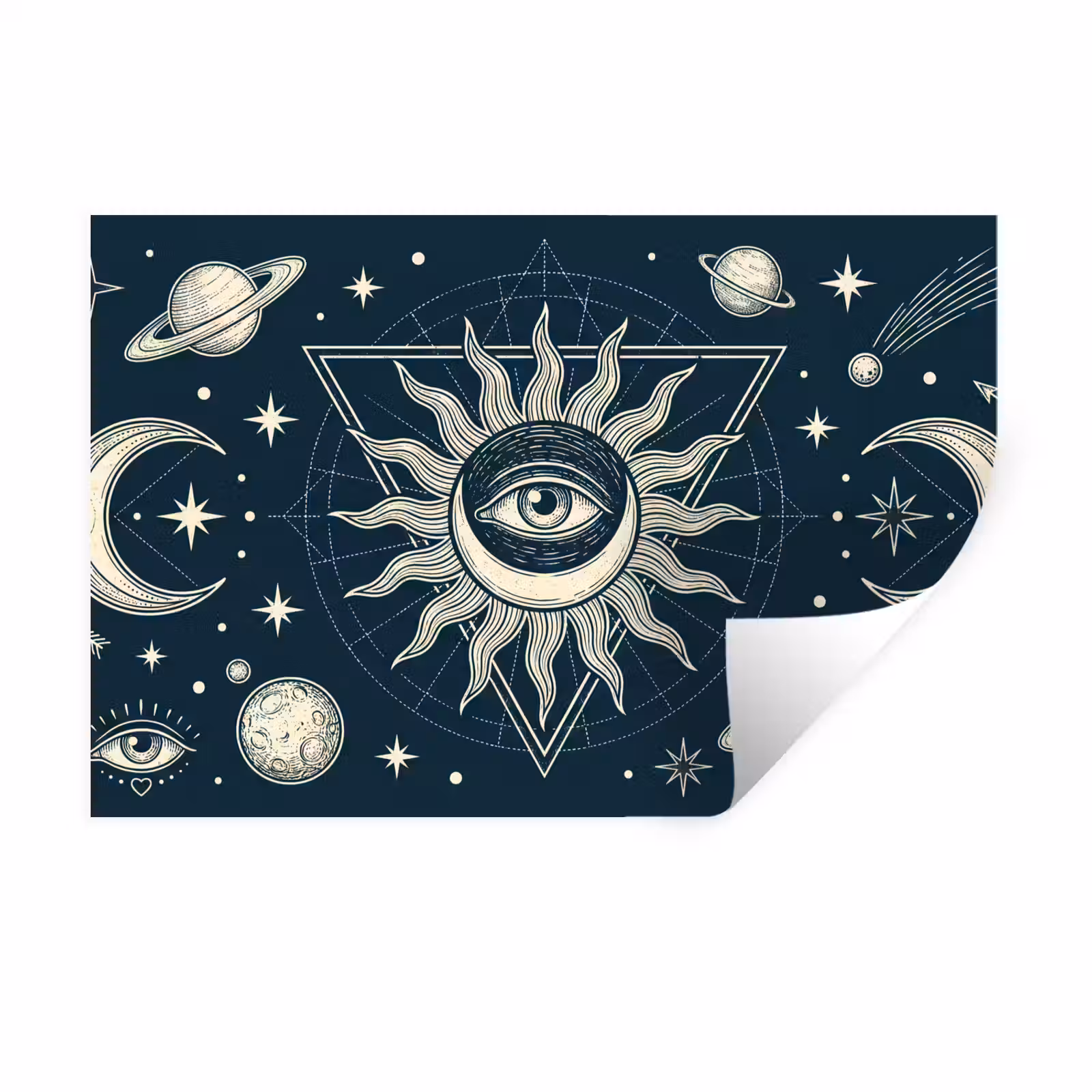 Muursticker - Zon Maan Sterren — 1