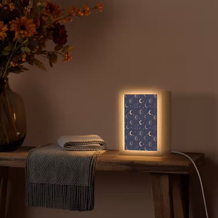 Gepersonaliseerd Lightbox - Maan - Sterren - Goud — 3