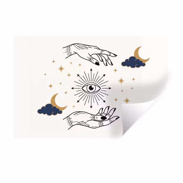Muursticker - Handen - Mystiek - Symbolen — 1