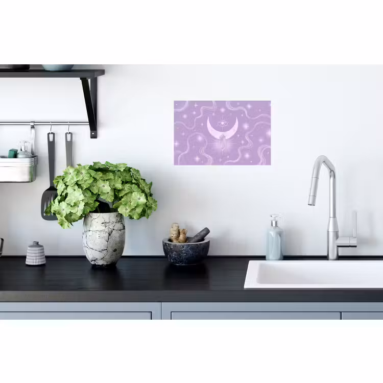 Muursticker - Maan - Mystiek - Paars — 2