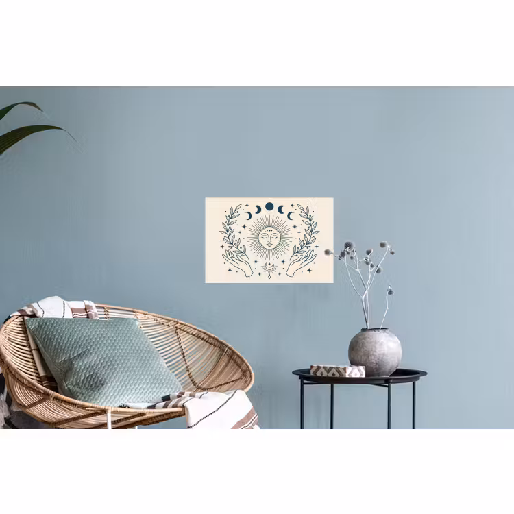 Muursticker - Zon Maan Illustratie — 4