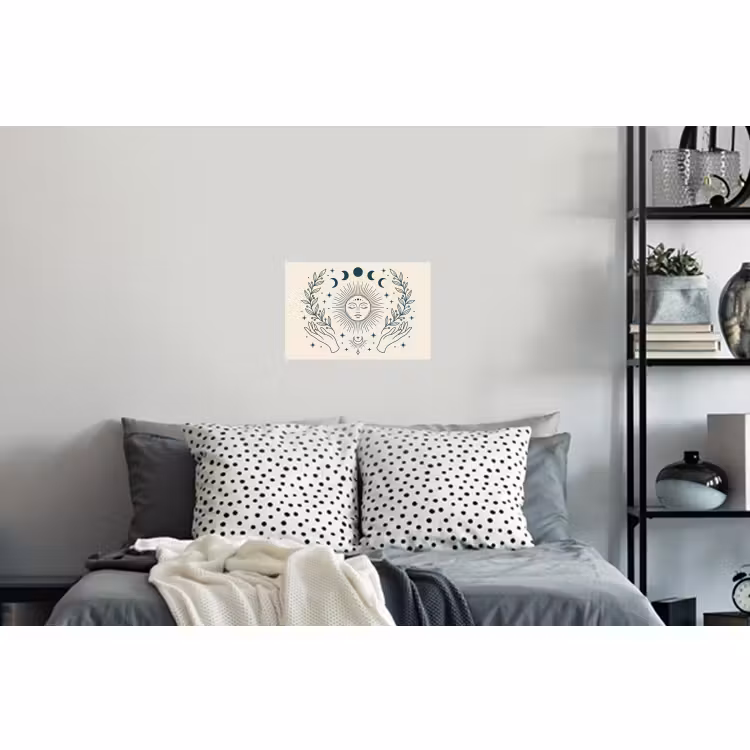 Muursticker - Zon Maan Illustratie — 5