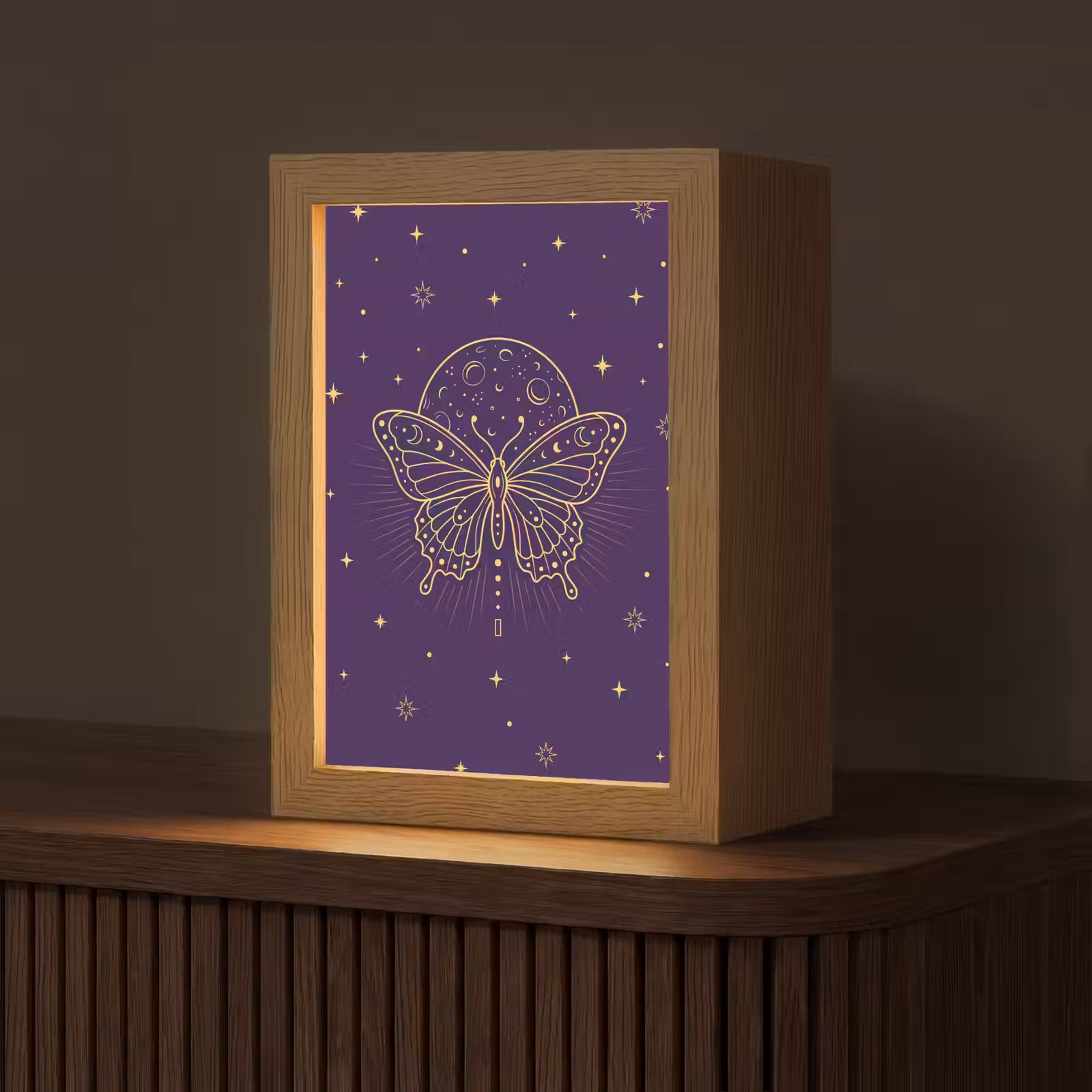 Gepersonaliseerd Lightbox - Vlinder - Maan - Mystiek — 1