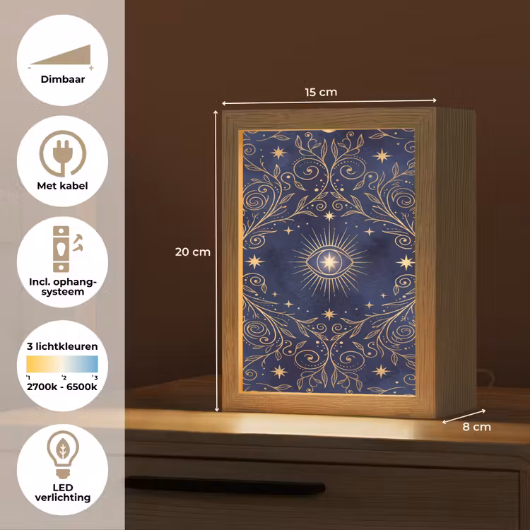 Gepersonaliseerd Lightbox - Oog - Patroon - Mystiek — 7