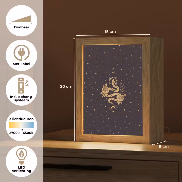 Gepersonaliseerd Lightbox - Slang - Bloemen - Mystiek — 7