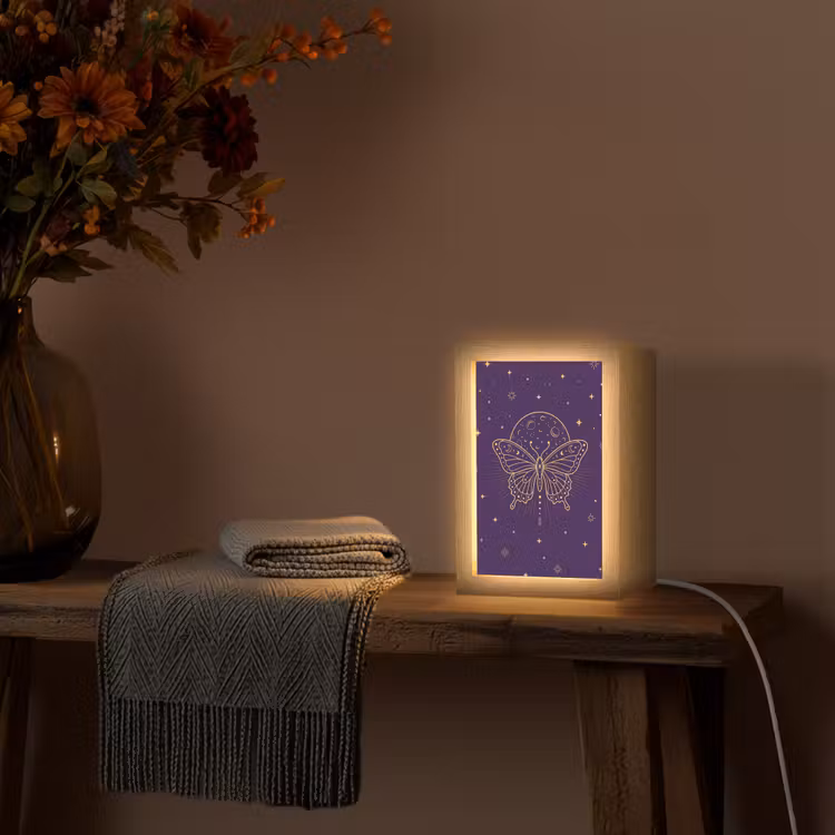 Gepersonaliseerd Lightbox - Vlinder - Maan - Mystiek — 3