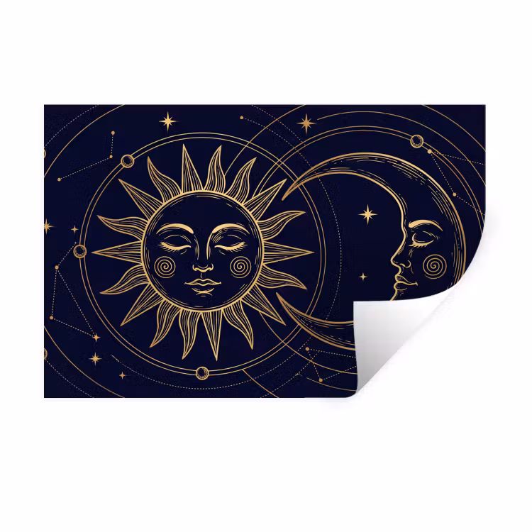 Muursticker - Zon - Maan - Astrologie — 1