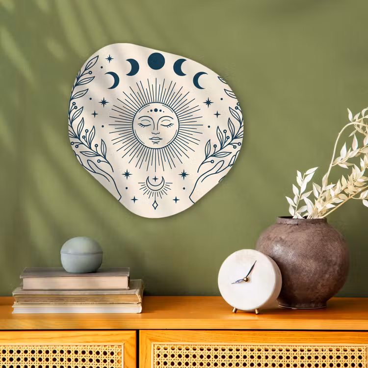 Organisch schilderij forex - Zon Maan Illustratie — 2
