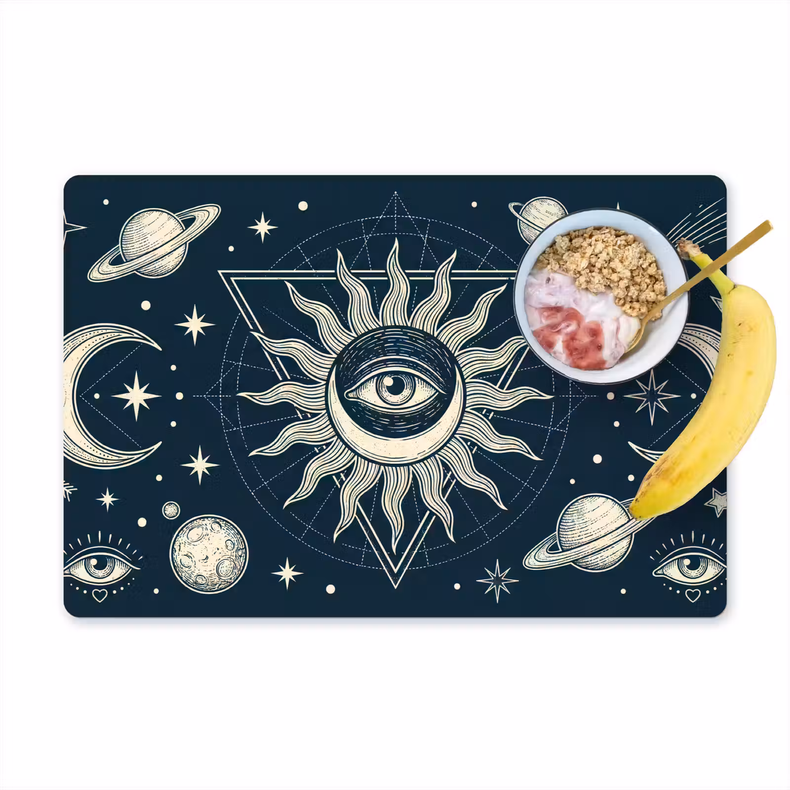 Placemat - 6 stuks - Zon Maan Sterren — 1