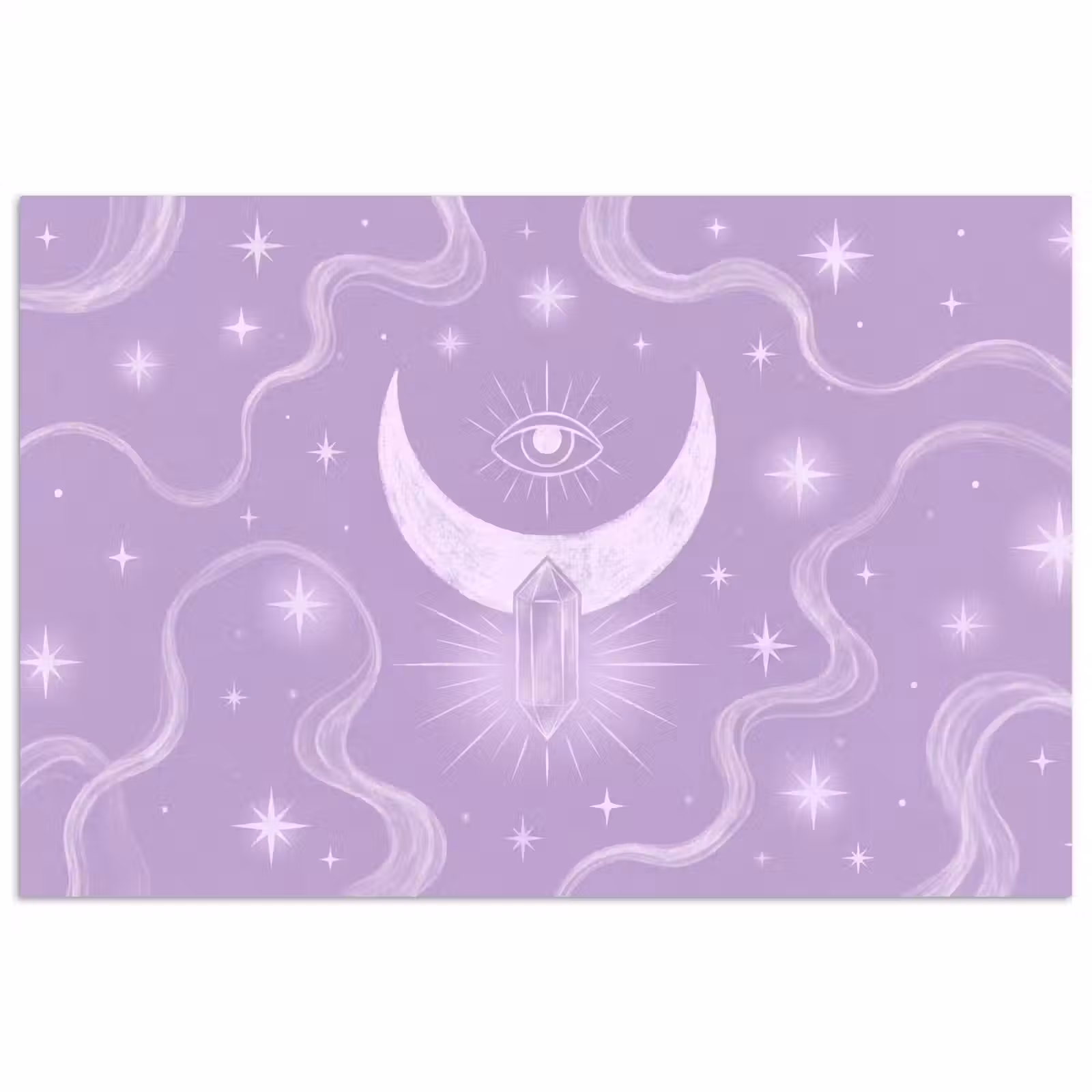 Poster - Maan - Mystiek - Paars — 1