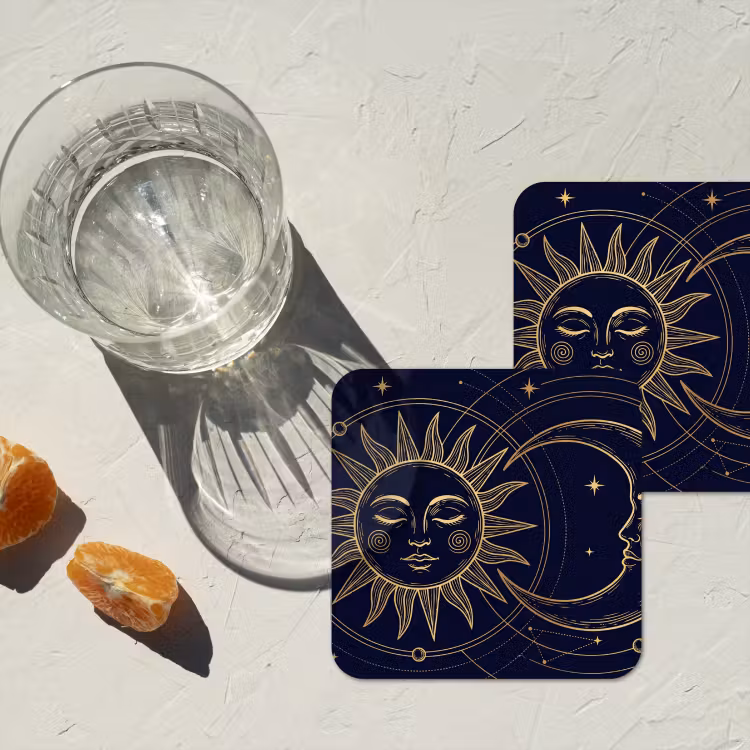 Onderzetter - Zon - Maan - Astrologie — 2