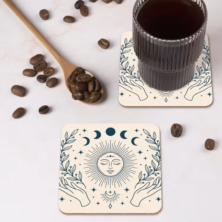 Onderzetter - Zon Maan Illustratie — 4