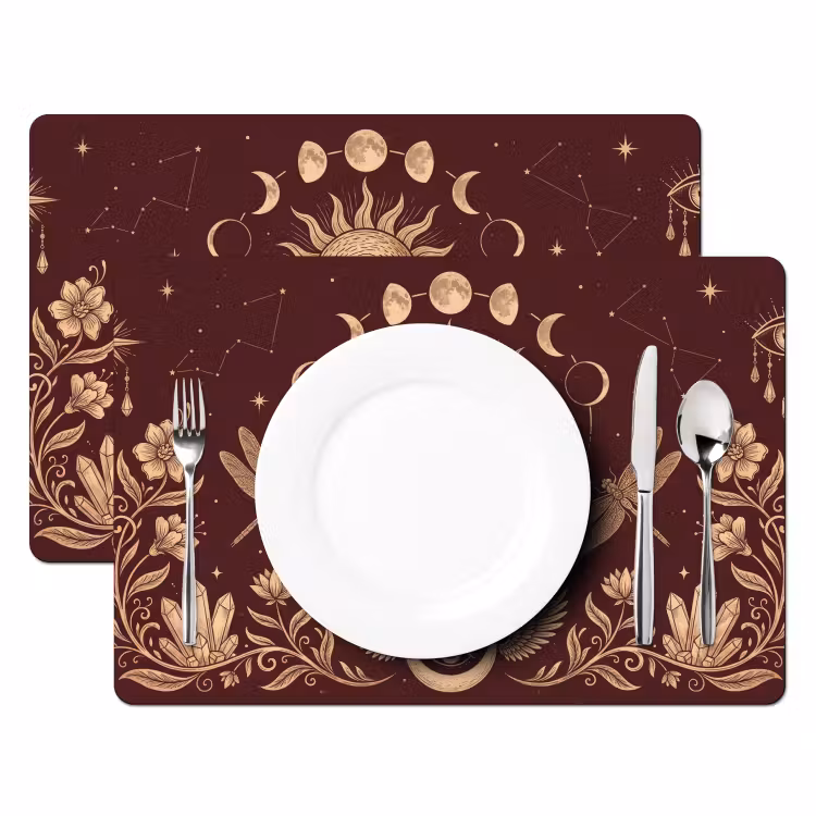 Placemat - 6 stuks - Mystiek - Hemel - Goud — 2