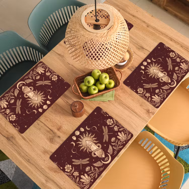 Placemat - 6 stuks - Mystiek - Hemel - Goud — 4