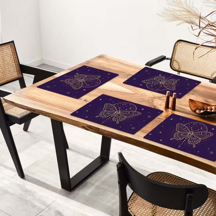 Placemat - 6 stuks - Vlinder - Maan - Mystiek — 3
