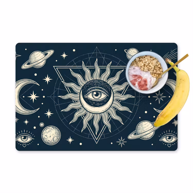 Placemat - 6 stuks - Zon Maan Sterren — 1
