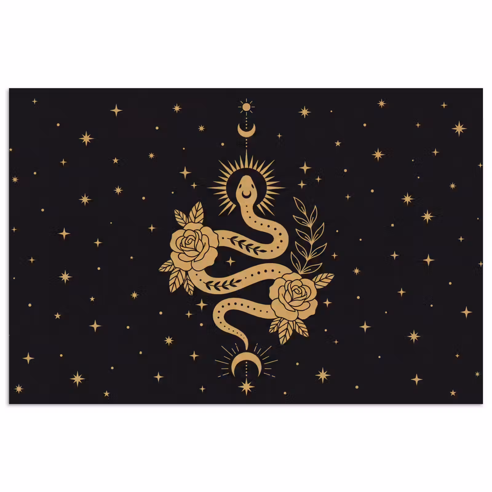 Poster - Slang - Bloemen - Mystiek — 1