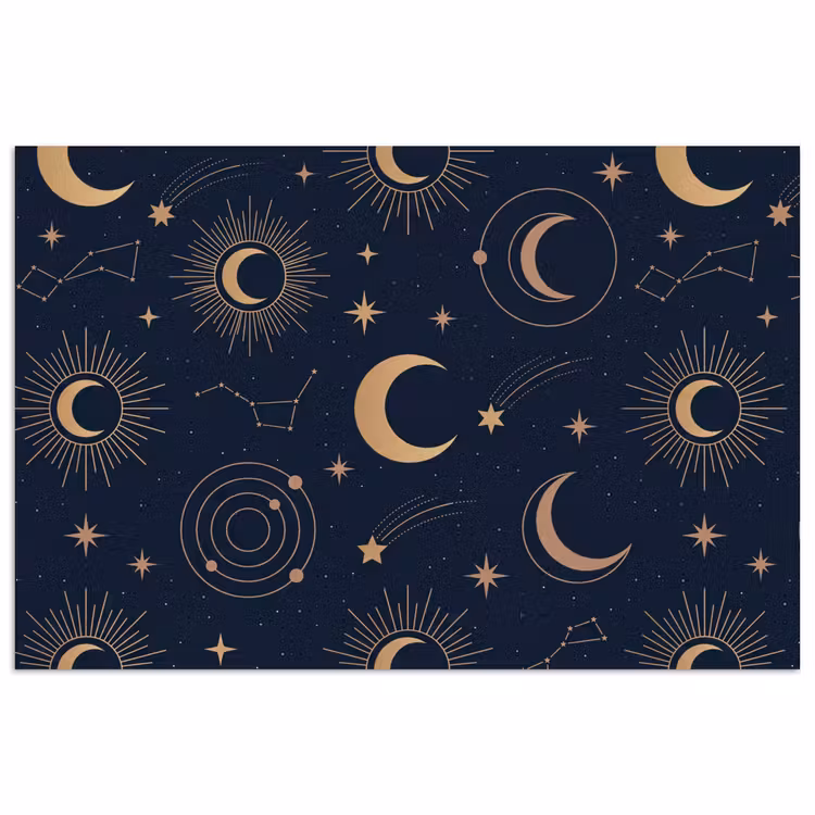 Poster - Maan - Sterren - Goud — 1