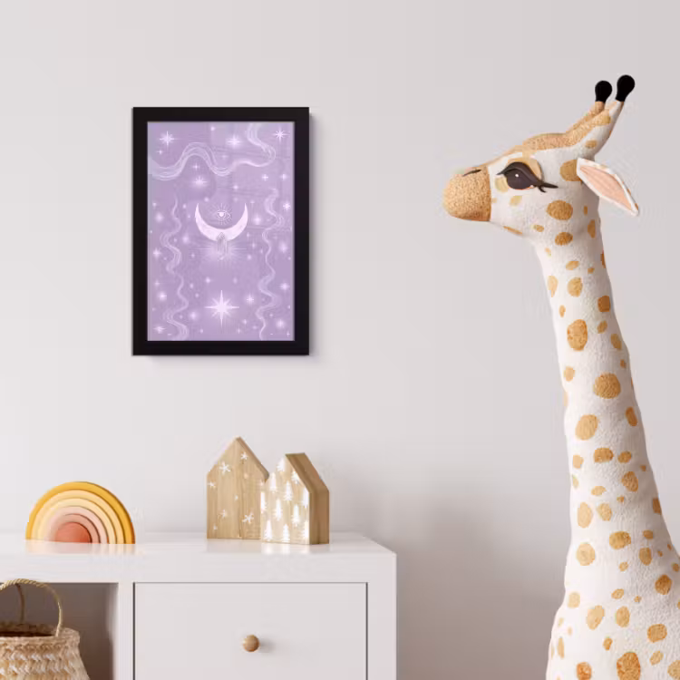 Poster met lijst - Maan - Mystiek - Paars — 5