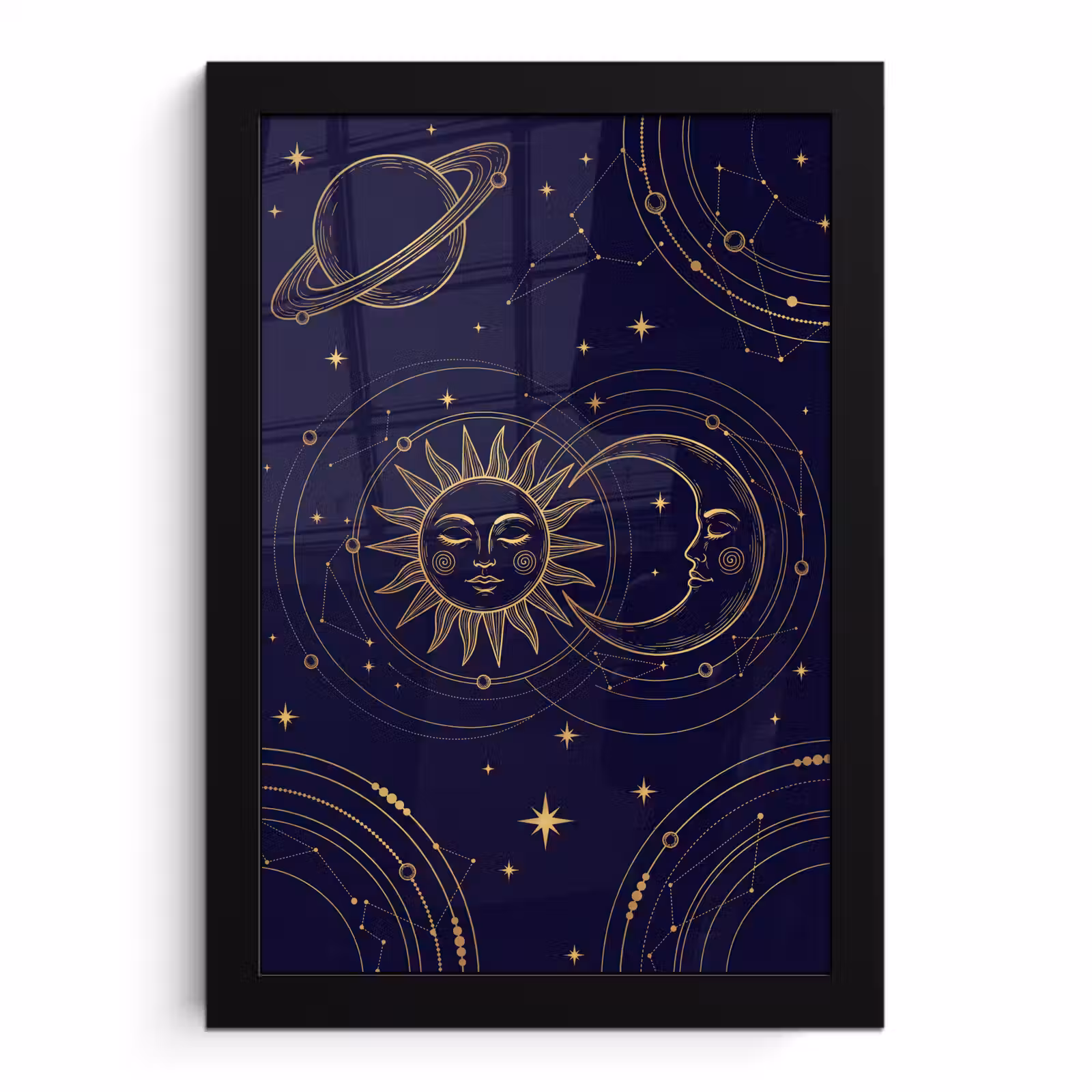 Poster met lijst - Zon - Maan - Astrologie — 1
