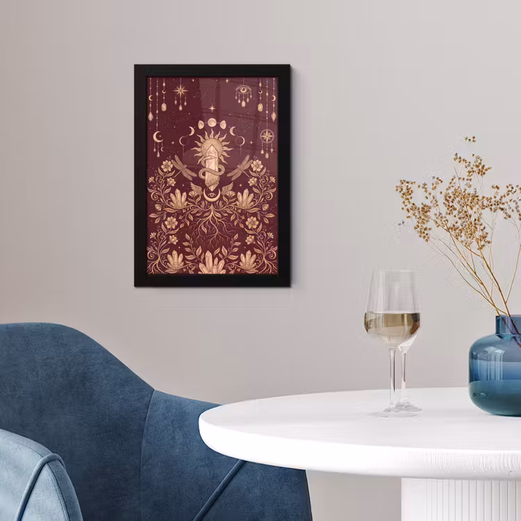 Poster met lijst - Mystiek - Hemel - Goud — 2