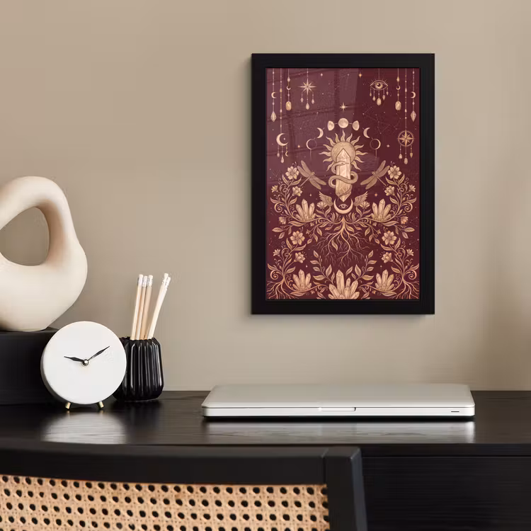 Poster met lijst - Mystiek - Hemel - Goud — 3