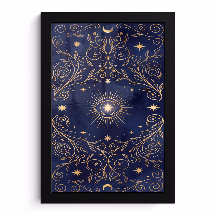 Poster met lijst - Oog - Patroon - Mystiek — 1