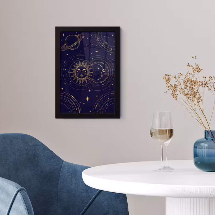 Poster met lijst - Zon - Maan - Astrologie — 2