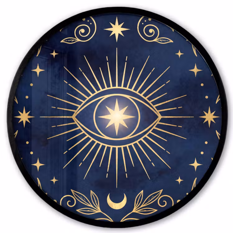 Ronde fotolijst - Oog - Patroon - Mystiek — 1