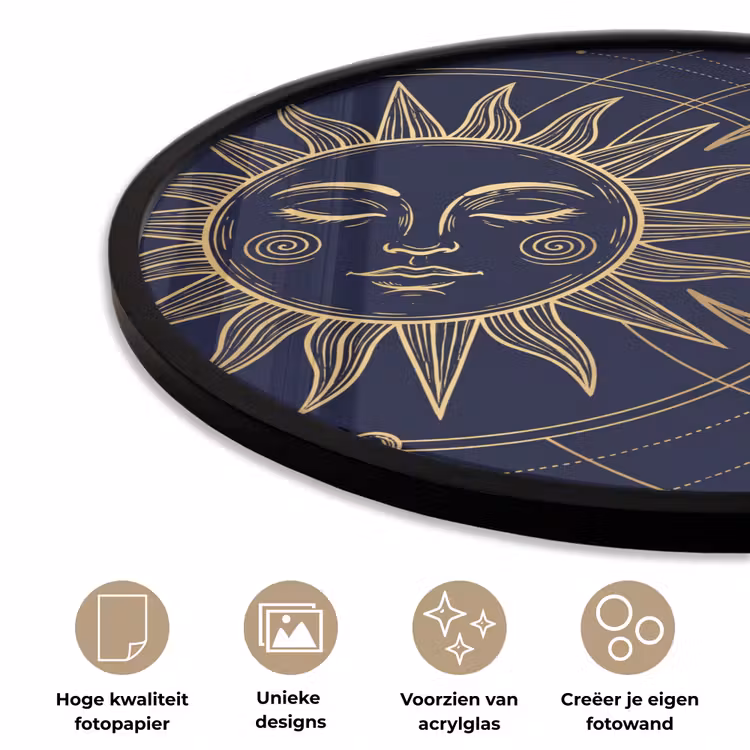 Ronde fotolijst - Zon - Maan - Astrologie — 2