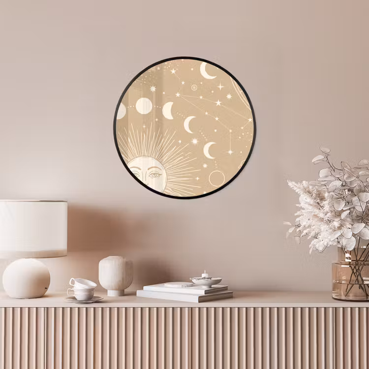 Ronde fotolijst - Zon - Maan - Sterren — 5