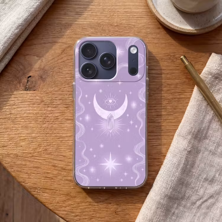 Telefoonhoesje - Maan - Mystiek - Paars — 2