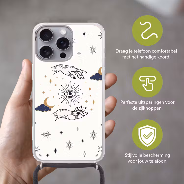 Telefoonhoesje met koord - Handen - Mystiek - Symbolen — 4