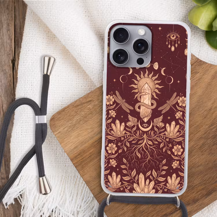 Telefoonhoesje met koord - Mystiek - Hemel - Goud — 3