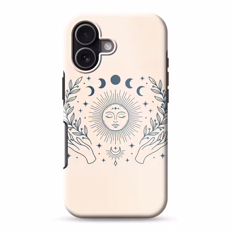 Telefoonhoesje Toughcase - Zon Maan Illustratie — 1