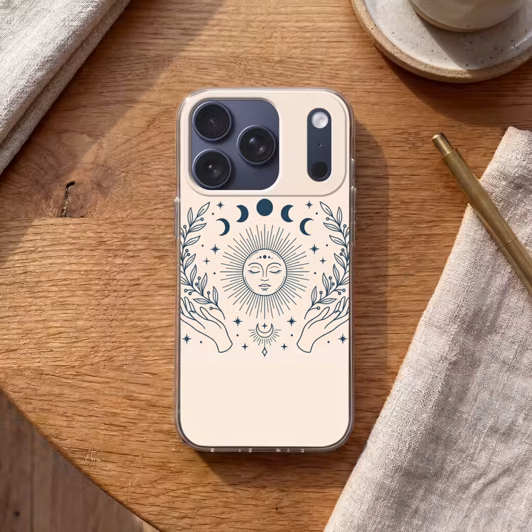 Telefoonhoesje - Zon Maan Illustratie — 2